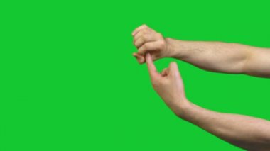 Erkek sedx jest yeşil zemin üzerine