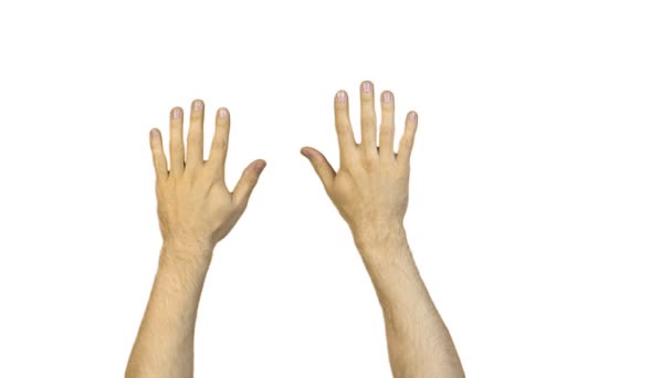 Pouces masculines sur fond blanc 