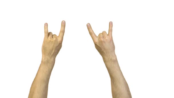 geste de chèvre mâle sur fond blanc 