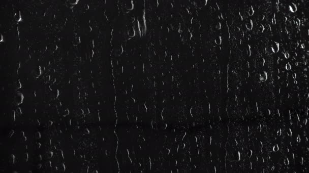 Textura de gotas sobre fondo negro, 4k — Vídeos de Stock