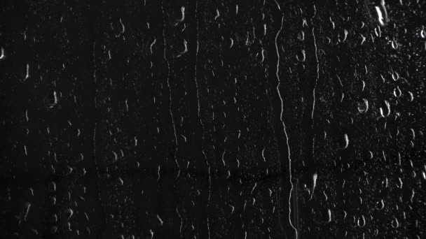 Patrón de gotas sobre fondo negro, 4k — Vídeo de stock