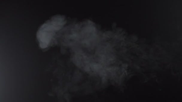 White smoky stream of e-cigarette, 4k — Stock Video