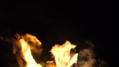 4 k, portakal alev yanan video
