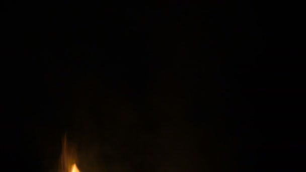 Видеозапись горящего огня, 4k — стоковое видео