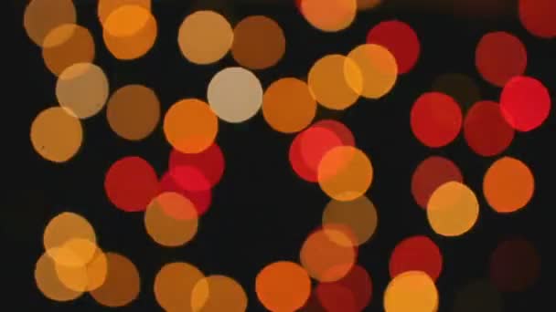 Vídeo de luzes coloridas com efeito bokeh — Vídeo de Stock