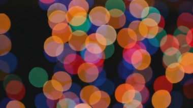 Renkli ışıklar, video bokeh etkisi