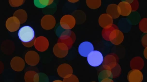 Βίντεο από τα Χριστούγεννα φώτα με εφέ θολά φώτα — Αρχείο Βίντεο