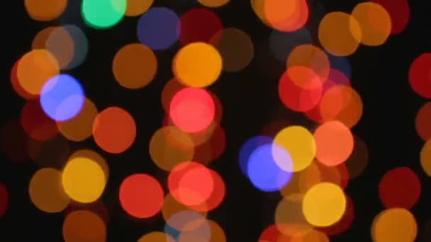 Hintergrund von Lichtern mit Bokeh-Effekt — Stockvideo