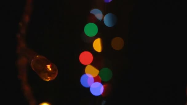 Vidéo de lumières colorées et effet bokeh — Video