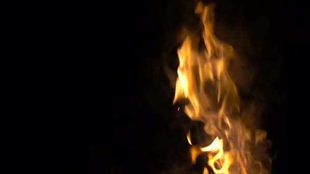 Záběry z ohně s kouřem — Stock video
