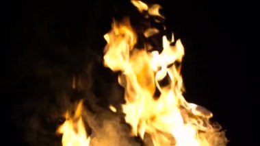 Portakal yangın duman ile video