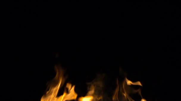 Backgrounf oranžového ohně s kouřem — Stock video