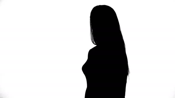 교차 하는 팔으로 여자의 비디오 — 비디오
