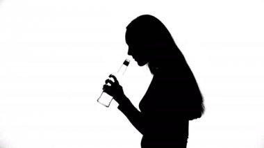 İzole içme alkol kadın video