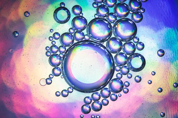 Photo de bulles en texture aqua sur fond coloré — Photo