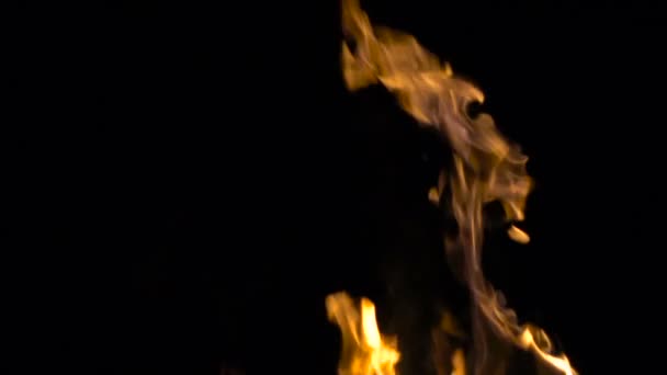 Backgrounf spalování oranžový plamen — Stock video