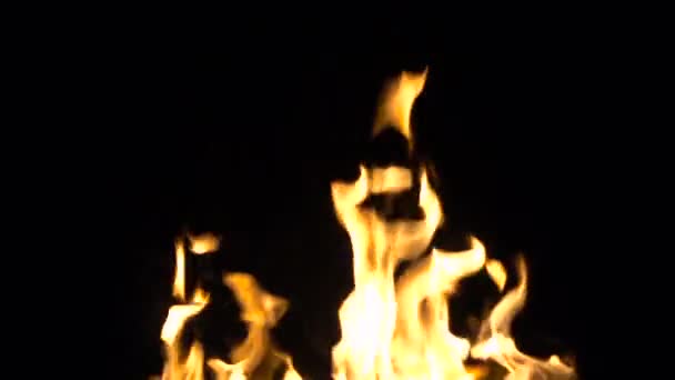 Images de flamme dans la nuit — Video