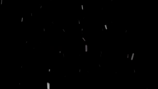 Videoeffekt des fallenden weißen Schnees — Stockvideo