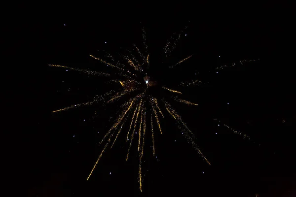 Foto Von Hellen Bunten Feuerwerk Himmel — Stockfoto