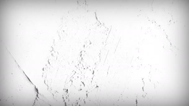 Textura blanca de la vieja película con arañazos — Vídeo de stock