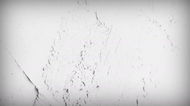 带划痕的旧薄膜的白色表面 — 图库视频影像
