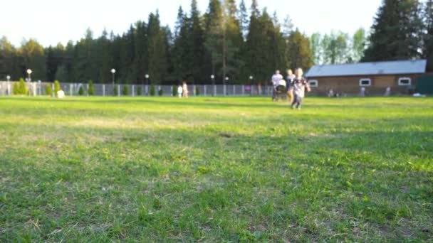 Szczęśliwy bieganie trochę zabawny chłopak — Wideo stockowe