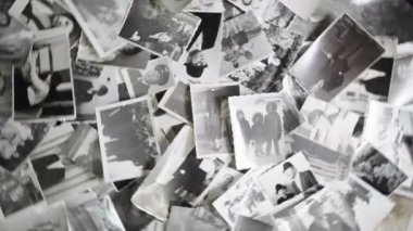 Retro arka planda vintage iplik fotoğrafları