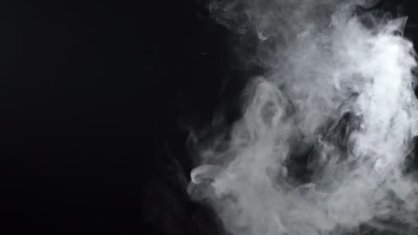 Video of cigarette smoke on black background — Stock Video