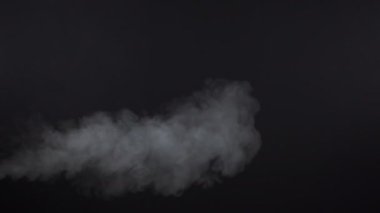 Siyah arka plan üzerinde sigara bulutlu duman doku Çekim