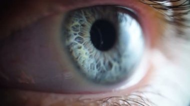 Gri kadın gözünün makro çekimi