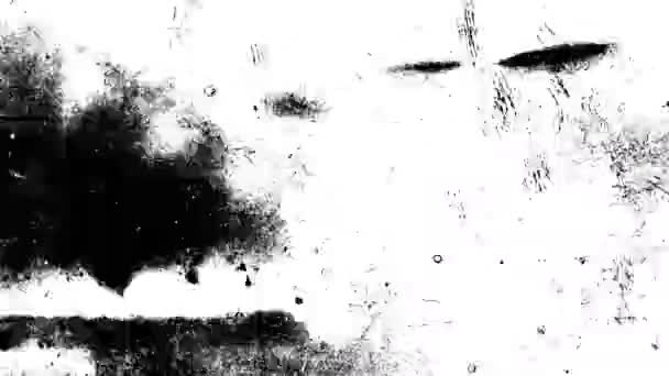 Scratched old movie texture in black and white colors — Stock Video