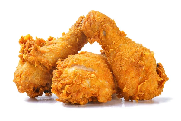 Kızarmış sarı çıtır baharatlı tavuk bacağı fotoğrafı