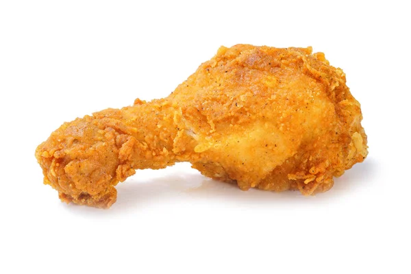 Isolated photo of spicy crispy fried chicken leg — Stock Photo, Image