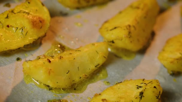 Video de papas fritas crujientes caseras — Vídeo de stock