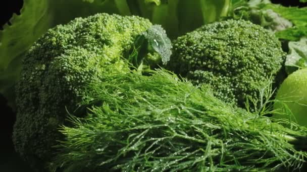 Video av gröna grönsaker som — Stockvideo
