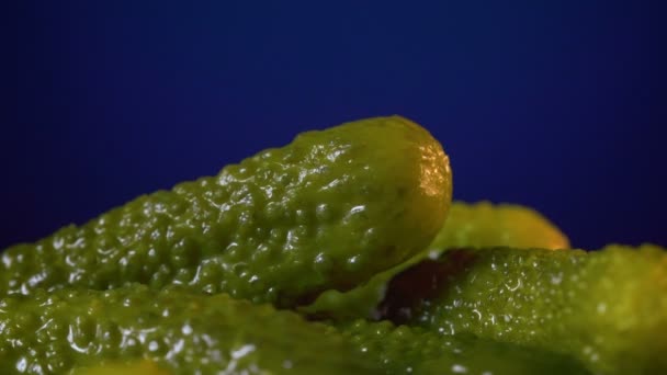 Video de mujeres mano salado pepino — Vídeos de Stock