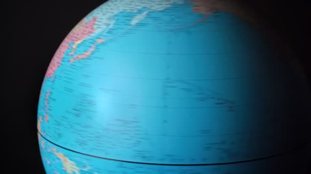 Tourner autour du globe avec des pays et des continents — Video