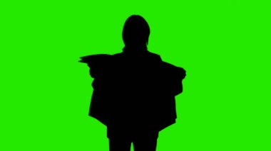 Gazete kadın silueti okuma görüntüsü