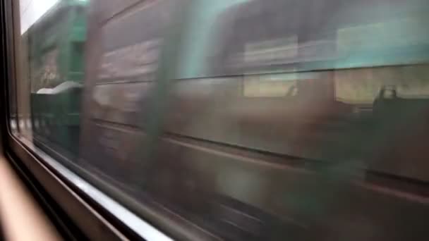 列車からの旅と景色の映像 — ストック動画