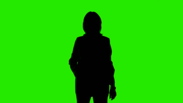 Video van het gooien van geld vrouwen silhouet — Stockvideo