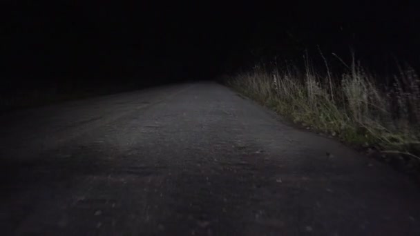 Видео движущегося автомобиля на дороге с ямами — стоковое видео