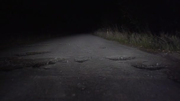 Nagranie z jazdy samochodem po drodze z dołami — Wideo stockowe