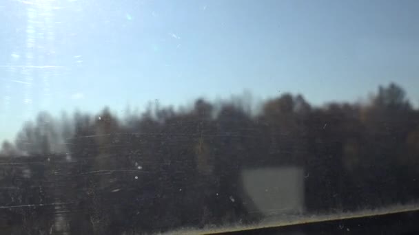Opname van de reis en uitzicht vanaf de trein — Stockvideo