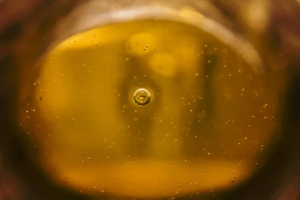 Закрыть Фотографию Воздушного Пузыря Съедобном Масле — стоковое фото