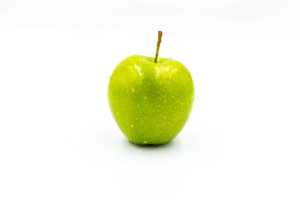 Manzana Verde Sobre Fondo Blanco — Foto de Stock