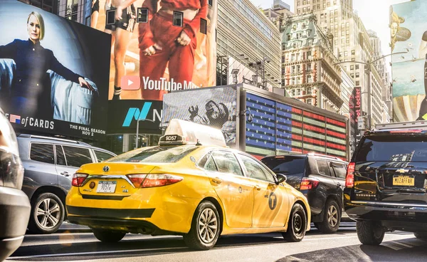 New York Octobre 2018 Embouteillage Aux Heures Pointe Avec Taxi — Photo