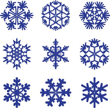 Noel ve Yeni Yıl Dekor için Kar Taneleri