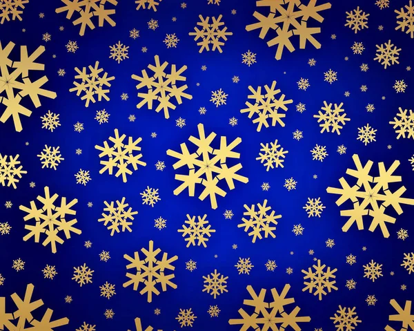 Hermoso Fondo Con Copos Nieve Decorativos Invierno —  Fotos de Stock
