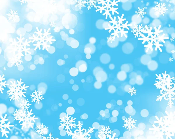 Krásné Pozadí Zimní Dekorativní Sněhové Vločky — Stock fotografie