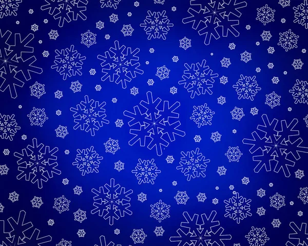 Bellissimo Sfondo Con Fiocchi Neve Decorativi Invernali — Foto Stock